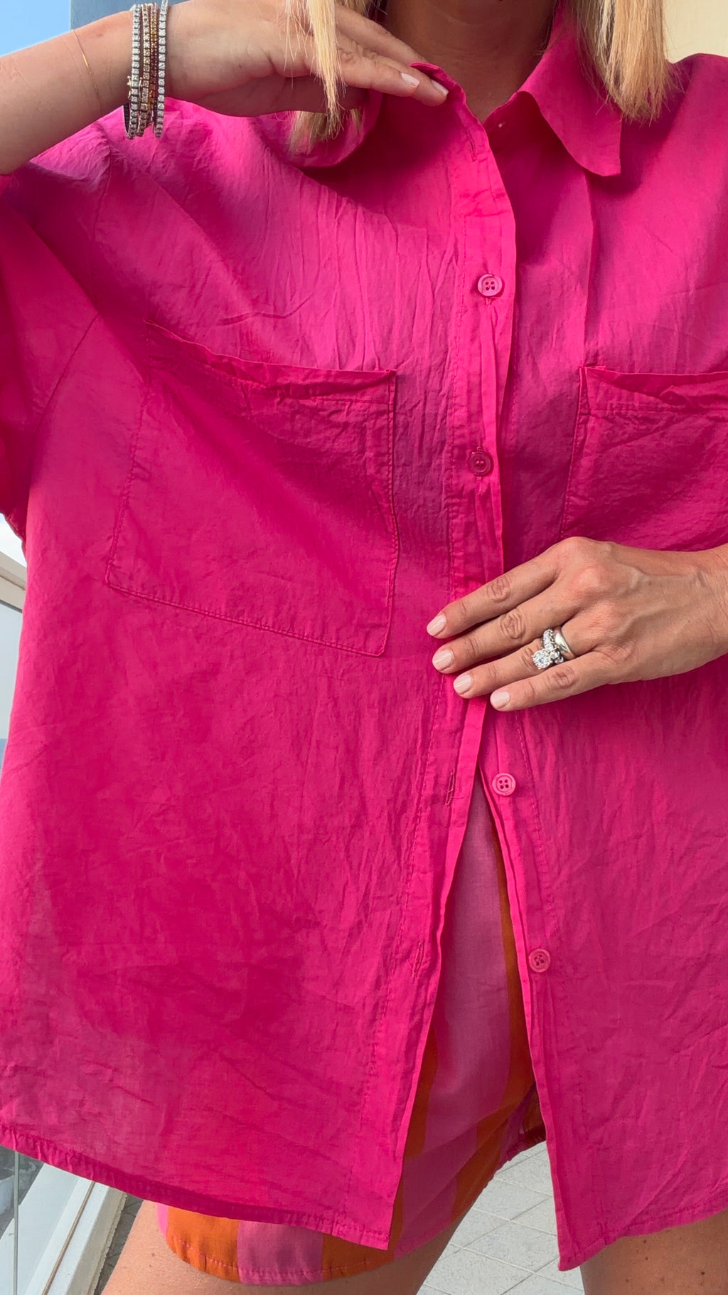 HAVE ONE Camicia taschino Fucsia