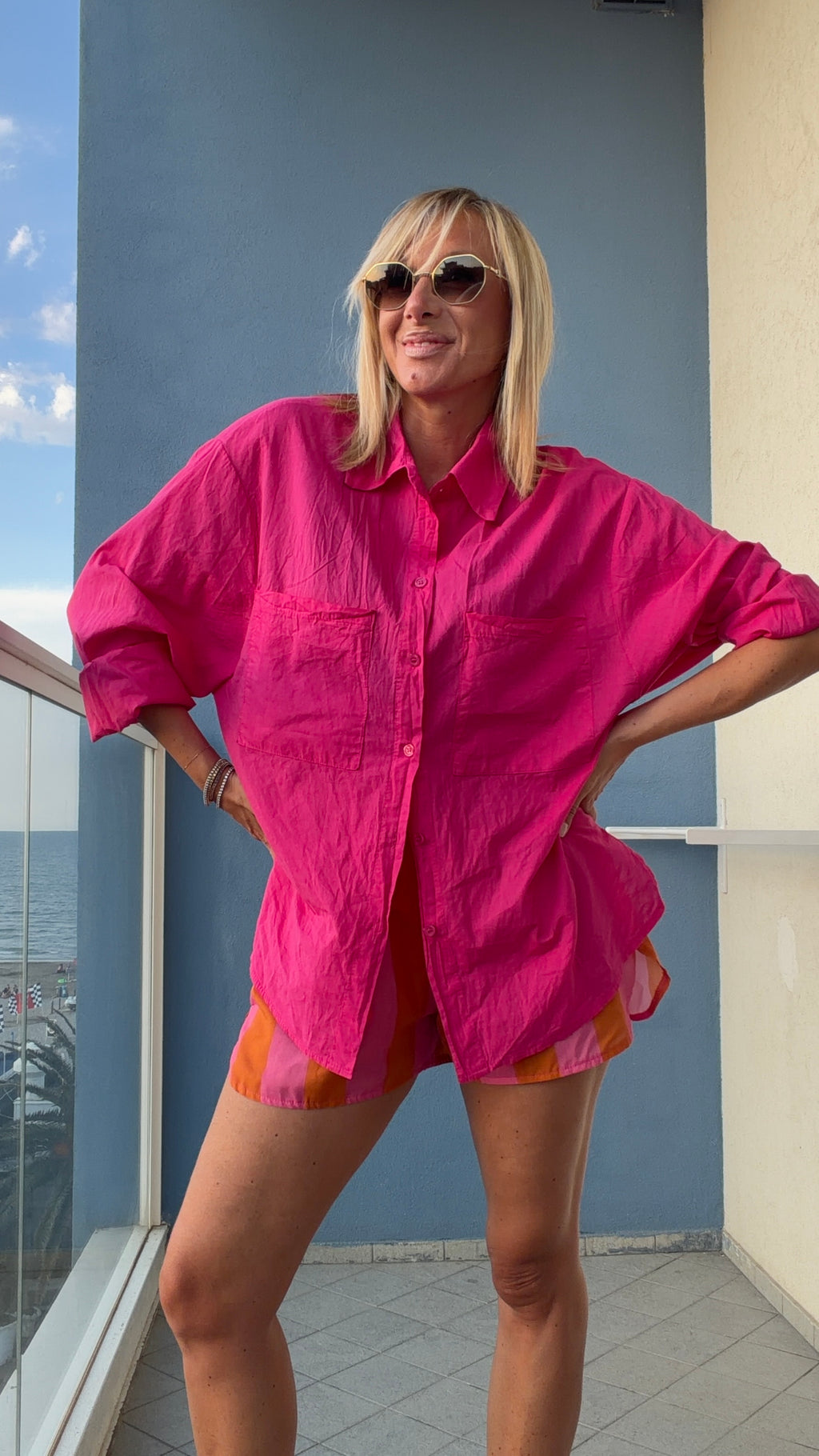 HAVE ONE Camicia taschino Fucsia