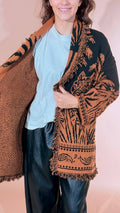 ANGELA DAVIS Chamonix cardigan con cintura LS1 RUGGINE 