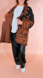 ANGELA DAVIS Chamonix cardigan con cintura LS1 RUGGINE 