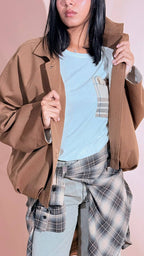 ELEH "toffy" bomber bottoni EFW260008 BISCOTTO 