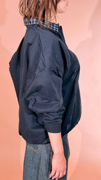 ELEH "grace" polo dettaglio check EFW260033 BLU 