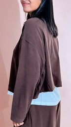 ELEH "comfy" tshirt manica lunga EFW260086 MARRONE 