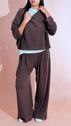 ELEH "comfy" tshirt manica lunga EFW260086 MARRONE 