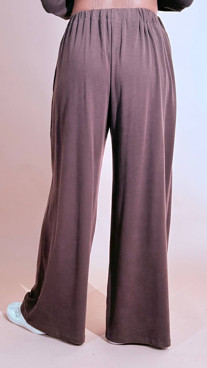 ELEH "comfy" pantalone elastico EFW260087 MARRONE 