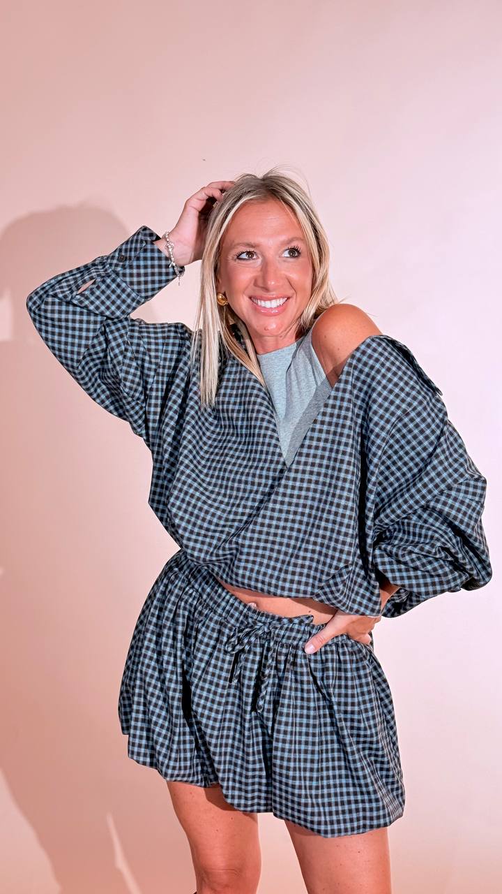 ELEH "Layer" camicia check EFW260180 MORO 