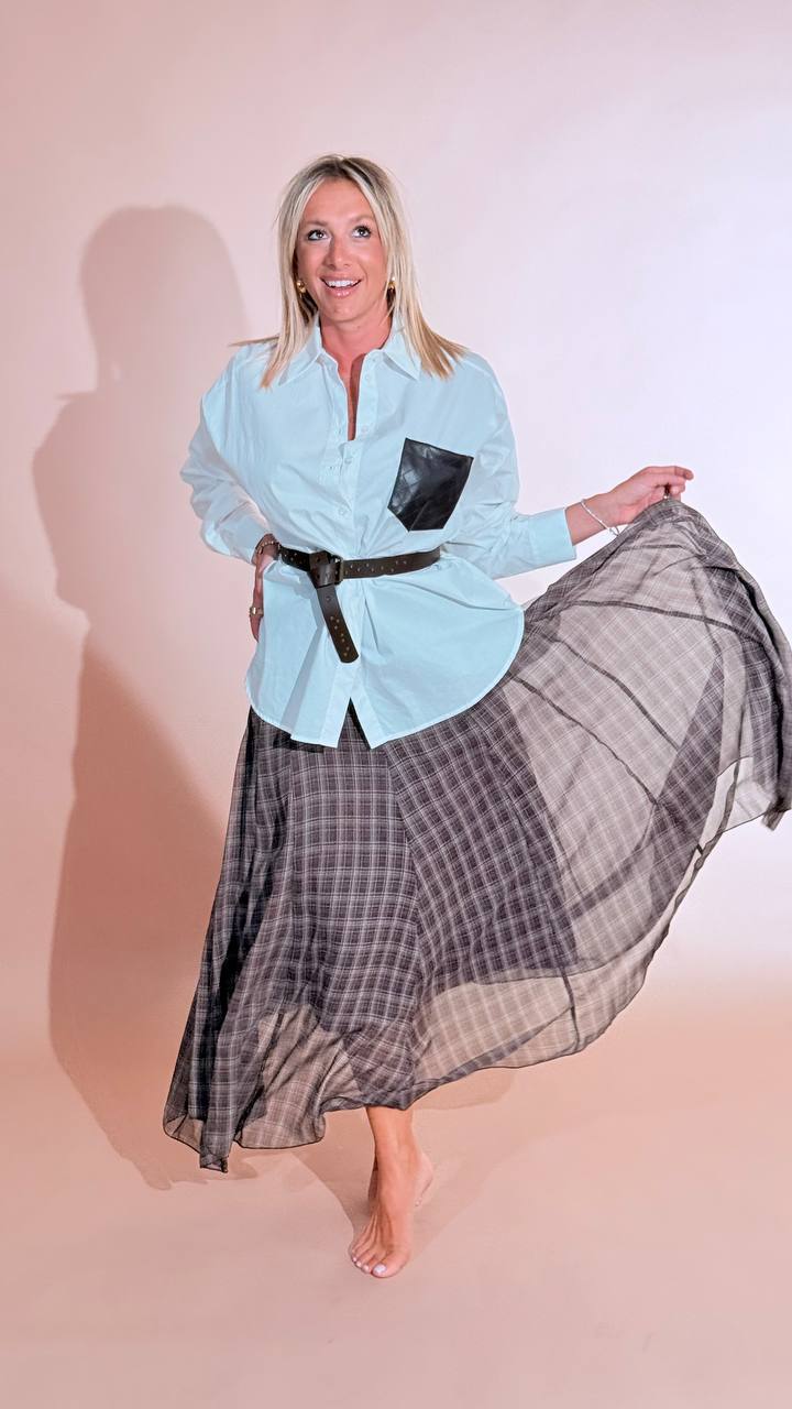 ELEH "Vivienne" gonna check EFW260294 MARRONE 