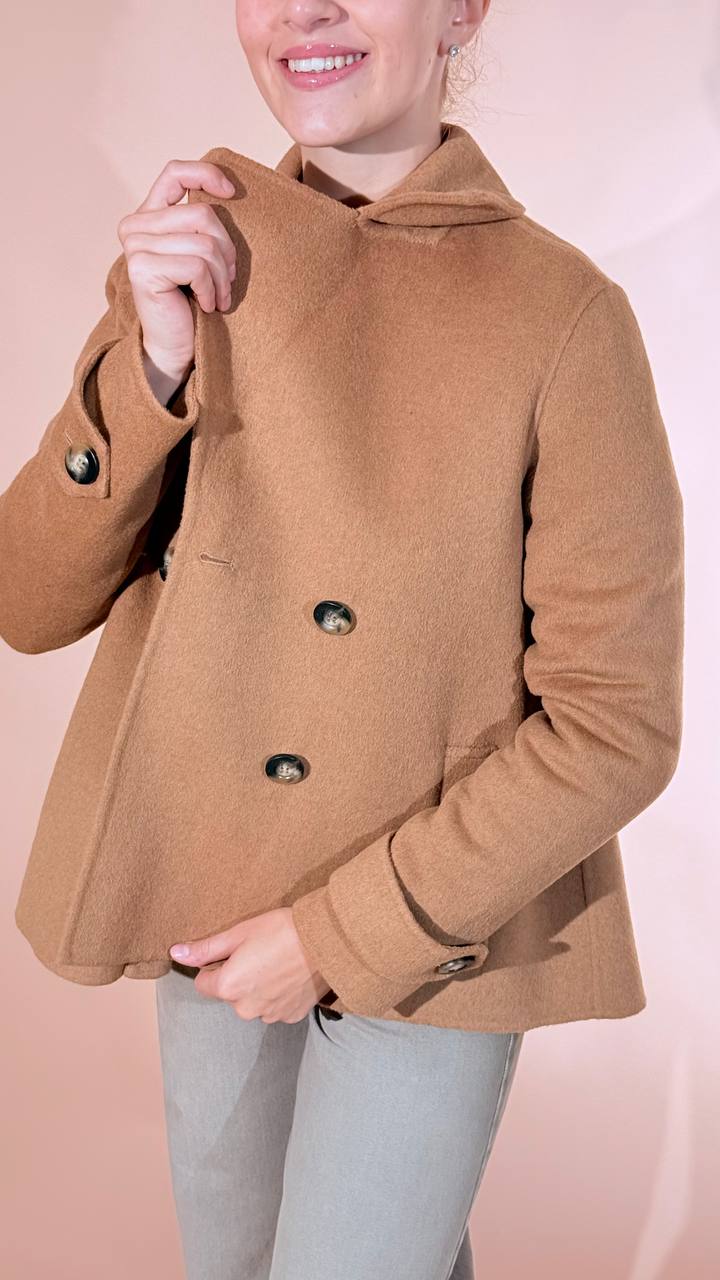 FRACOMINA caramel cappotto corto FR26WC1008W80801 CAMMELLO 