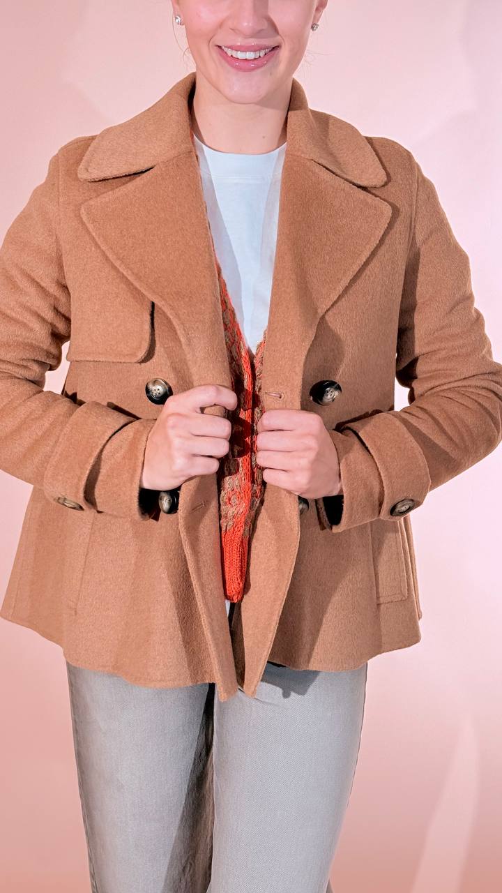FRACOMINA caramel cappotto corto FR26WC1008W80801 CAMMELLO 