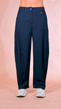 FRACOMINA pantalone carrot gessato FR26WVD011W459D4 BLU 