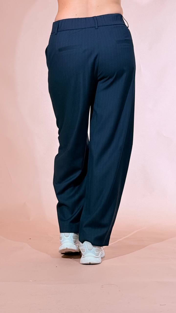 FRACOMINA pantalone carrot gessato FR26WVD011W459D4 BLU 