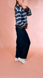 FRACOMINA pantalone carrot gessato FR26WVD011W459D4 BLU 