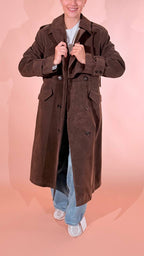 GLAMOROUS Choco trench in suede AN5923 MORO 