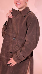 GLAMOROUS Choco trench in suede AN5923 MORO 
