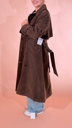 GLAMOROUS Choco trench in suede AN5923 MORO 