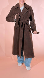 GLAMOROUS Choco trench in suede AN5923 MORO 