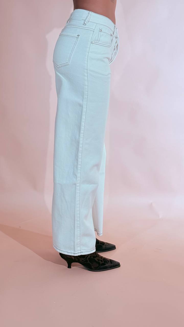 GLAMOROUS Jeans stone con impunture marroni KA7068A PANNA 