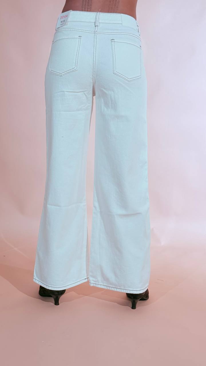 GLAMOROUS Jeans stone con impunture marroni KA7068A PANNA 