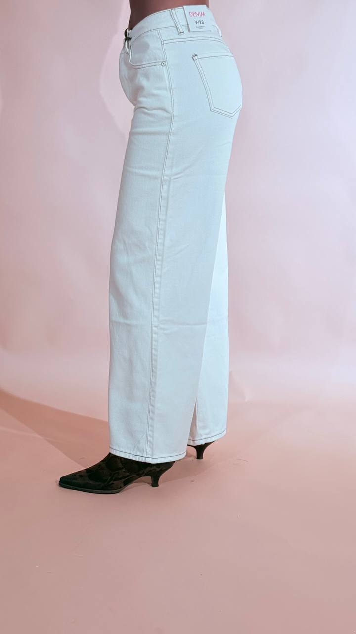 GLAMOROUS Jeans stone con impunture marroni KA7068A PANNA 