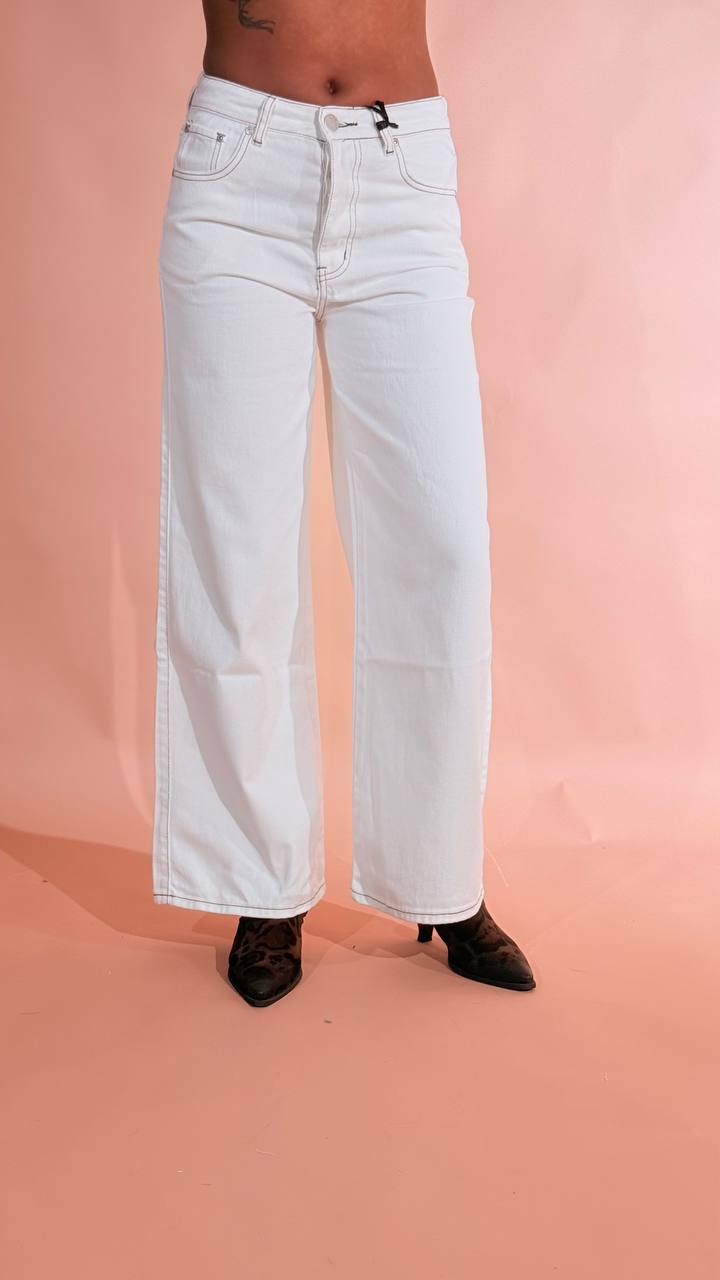 GLAMOROUS Jeans stone con impunture marroni KA7068A PANNA 