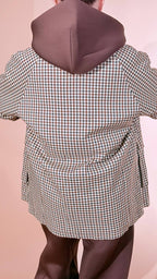 GLAMOROUS Check jacjet con collo velluto KA7700 MORO 