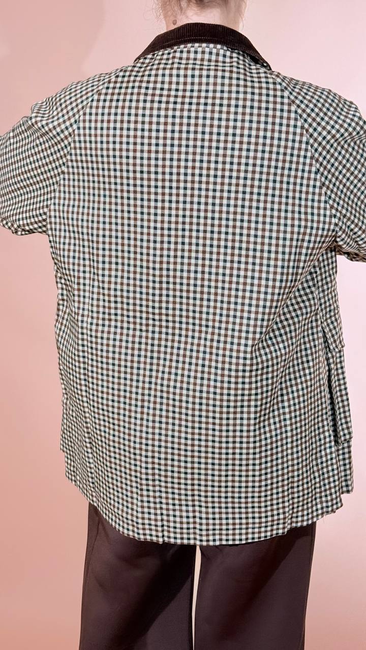 GLAMOROUS Check jacjet con collo velluto KA7700 MORO 