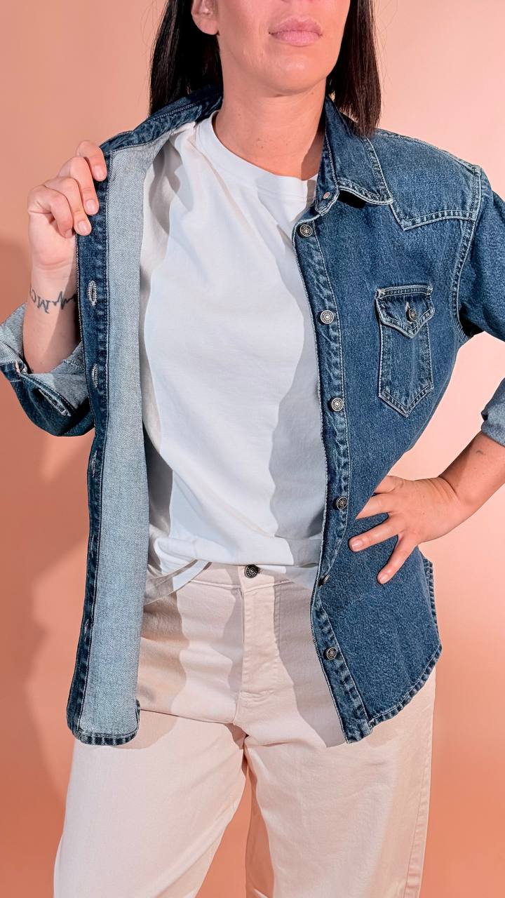 GODSAVEDENIM "Artemide" camicia denim over ARTEMIDE-5 DENIM 