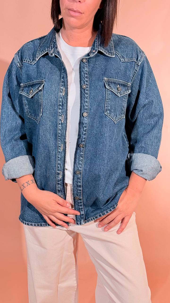 GODSAVEDENIM "Artemide" camicia denim over ARTEMIDE-5 DENIM 