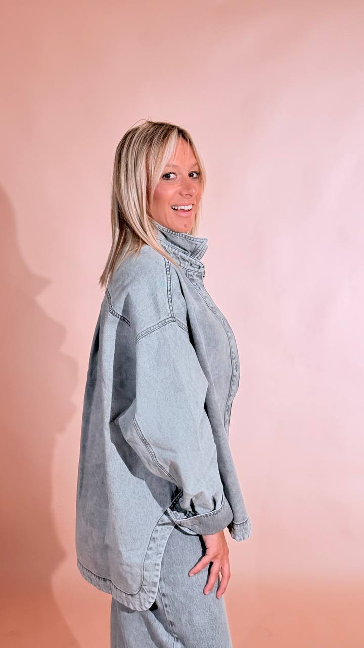 GODSAVEDENIM "Cassandra" camicia CASSANDRA-3 GRIGIO 