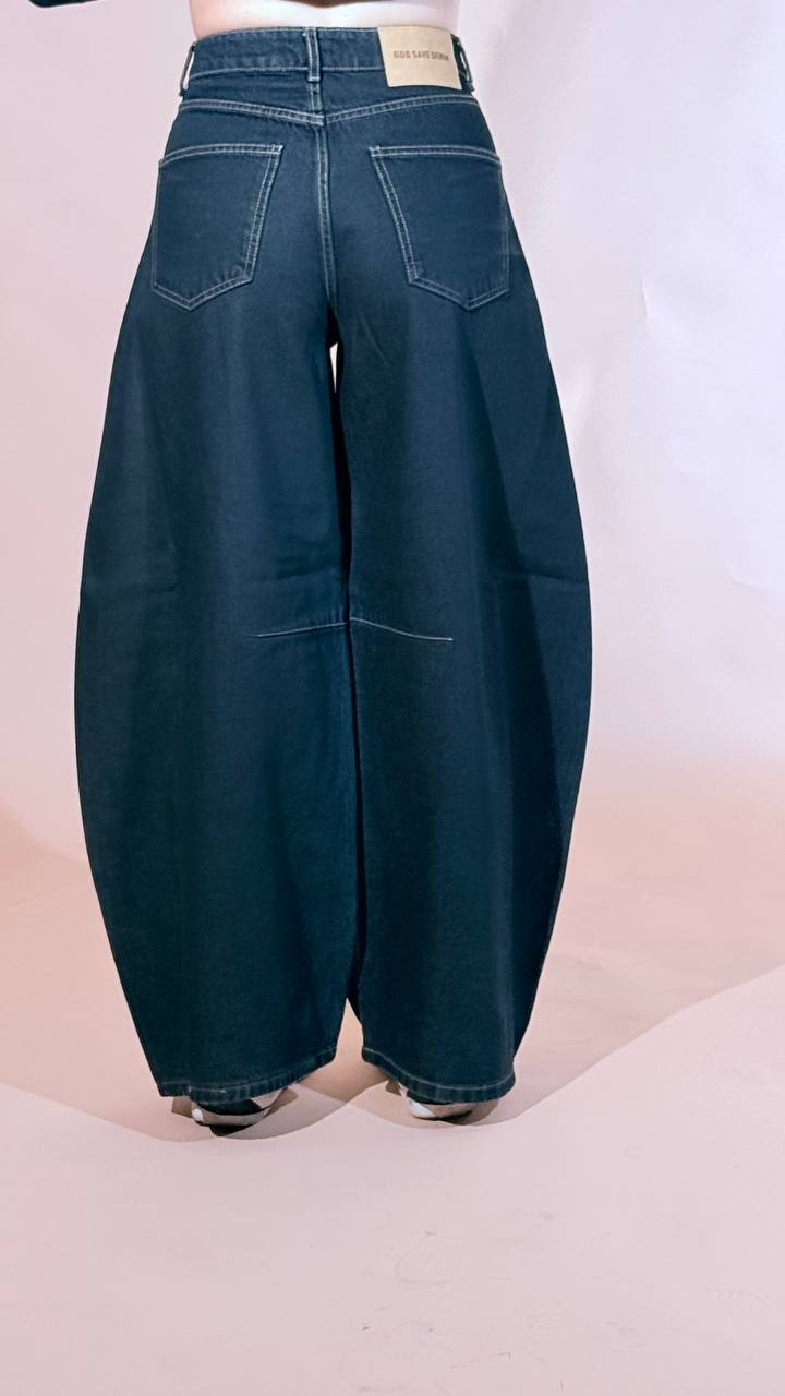 GODSAVEDENIM "iride" baloon IRIDE-18 NERO 