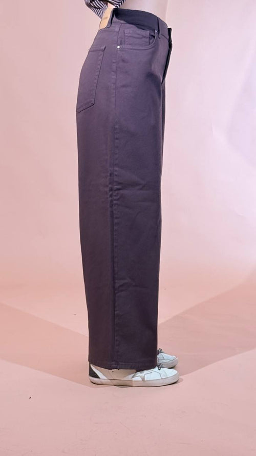 GODSAVEDENIM "zefiro" palazzo slouchy ZEFIRO-11 BORDEUAX 
