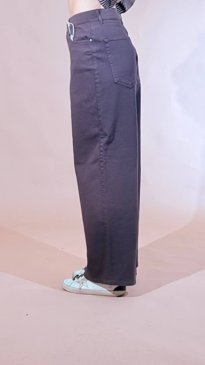 GODSAVEDENIM "zefiro" palazzo slouchy ZEFIRO-11 BORDEUAX 