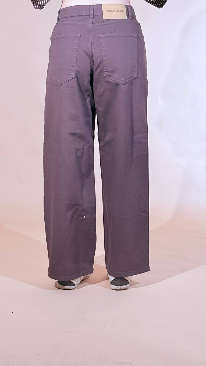 GODSAVEDENIM "zefiro" palazzo slouchy ZEFIRO-11 BORDEUAX 