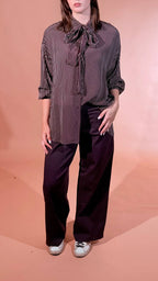GODSAVEDENIM "zefiro" palazzo slouchy ZEFIRO-11 BORDEUAX 