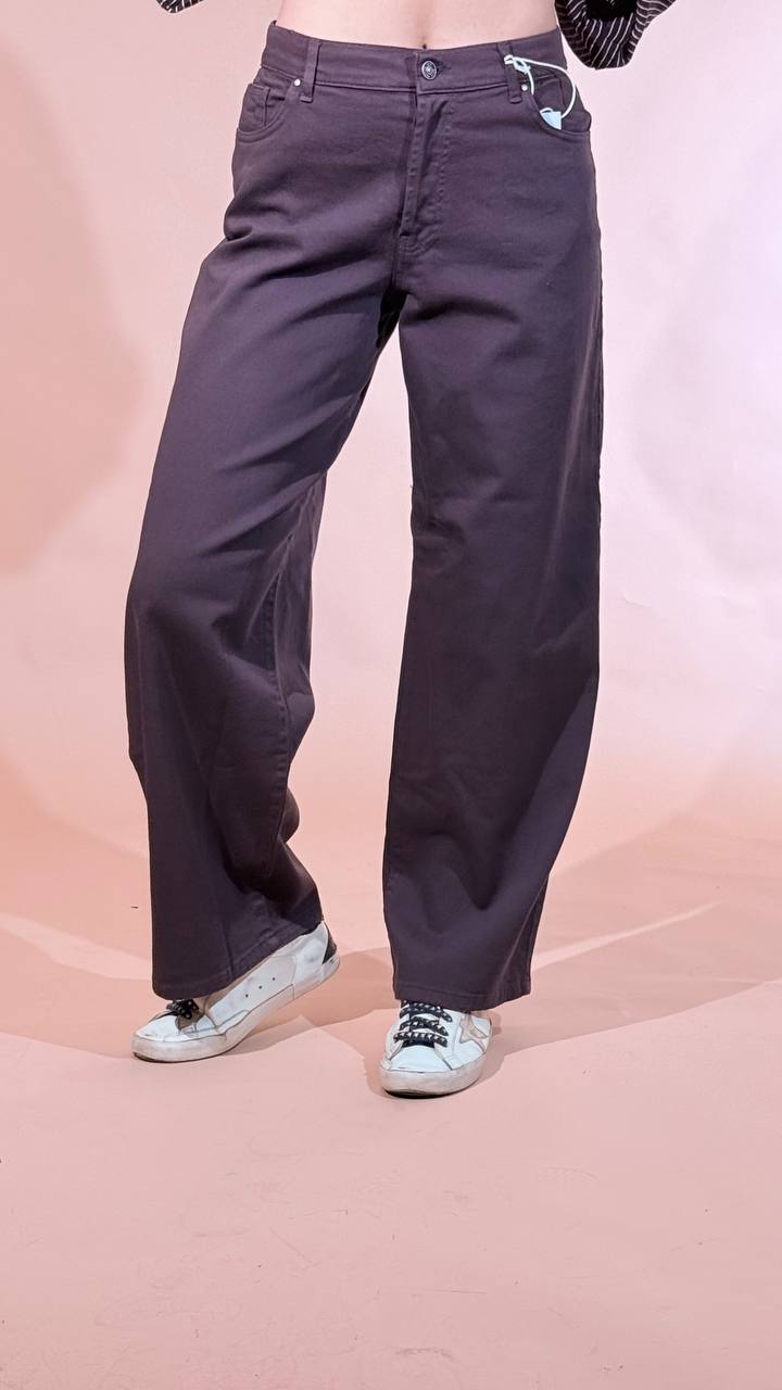 GODSAVEDENIM "zefiro" palazzo slouchy ZEFIRO-11 BORDEUAX 