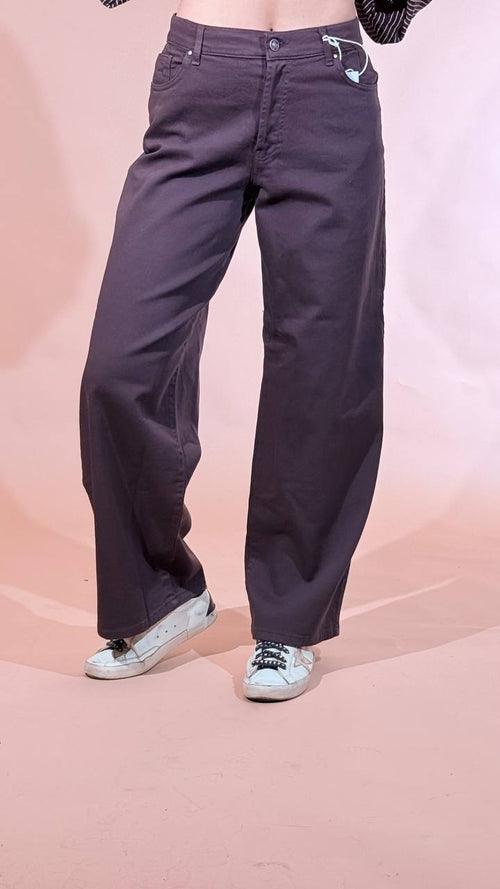 GODSAVEDENIM "zefiro" palazzo slouchy ZEFIRO-11 BORDEUAX 