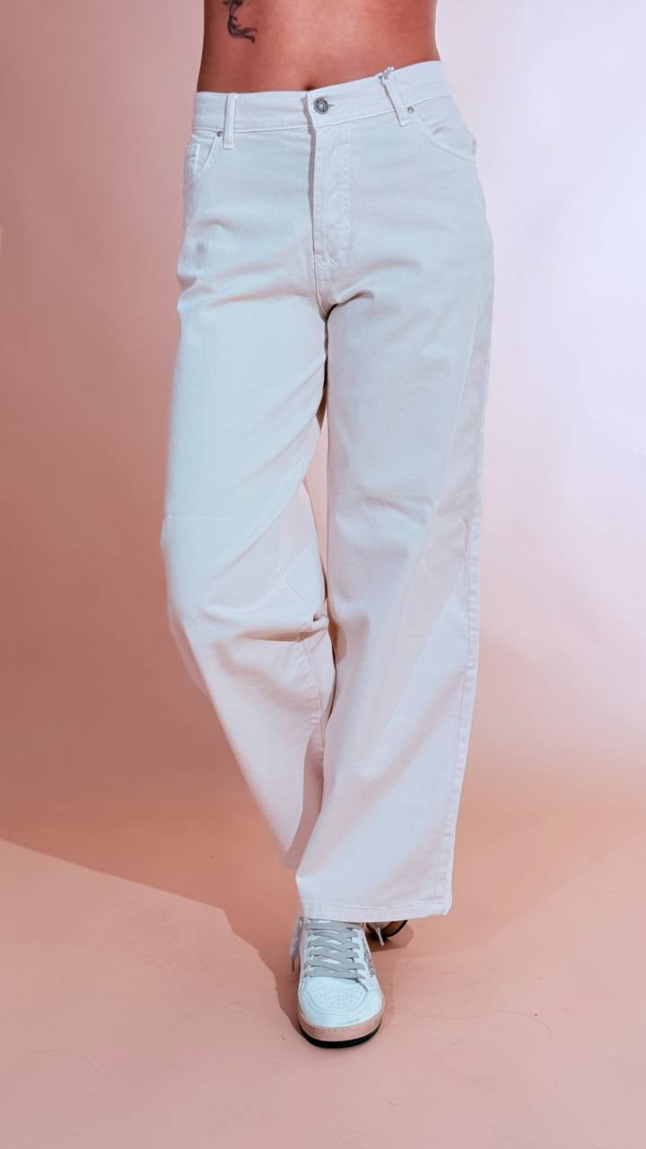 GODSAVEDENIM "zefiro" palazzo slouchy ZEFIRO-11 ECRU 