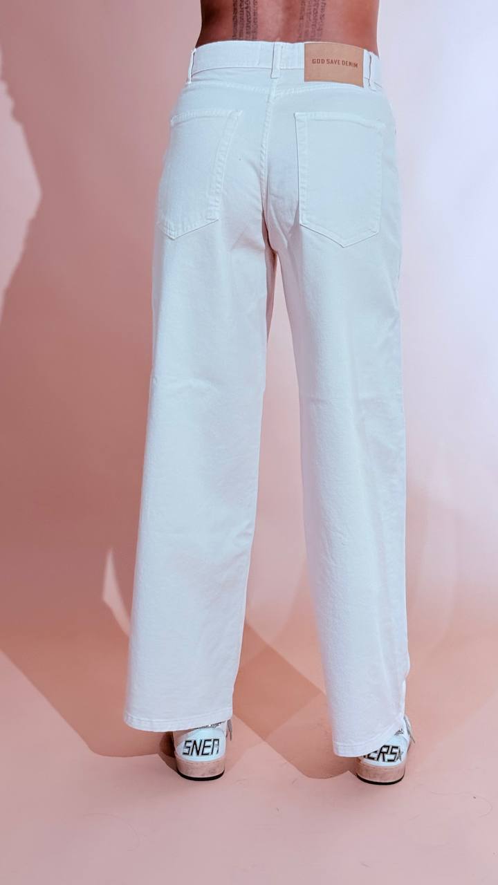 GODSAVEDENIM "zefiro" palazzo slouchy ZEFIRO-11 ECRU 