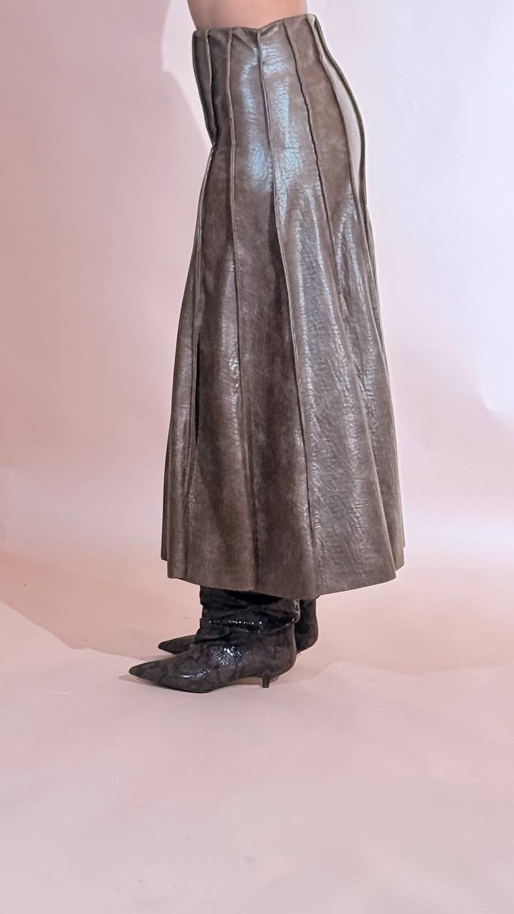 HAVE ONE Gonna audrey plisse ecopelle GMI-R009 CUOIO 