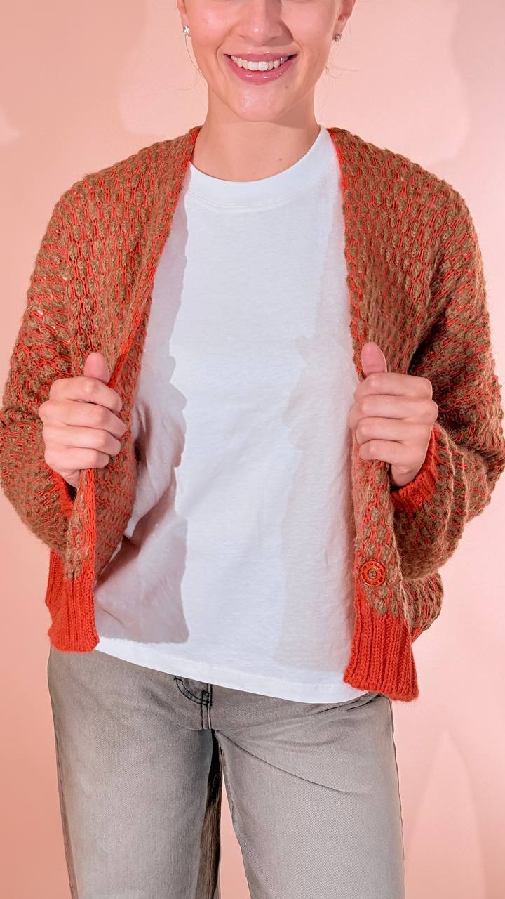HAVE ONE Babol cardigan MIT-R133 ARANCIO 
