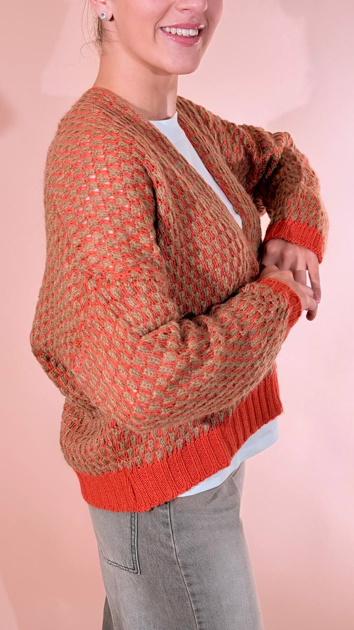 HAVE ONE Babol cardigan MIT-R133 ARANCIO 