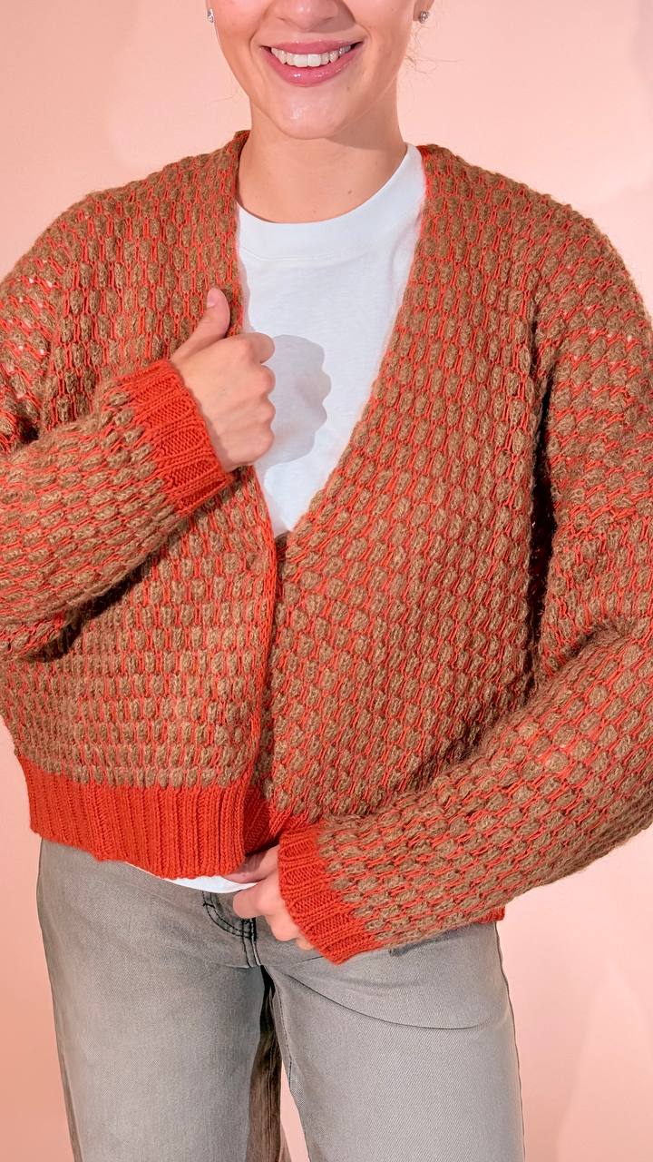 HAVE ONE Babol cardigan MIT-R133 ARANCIO 