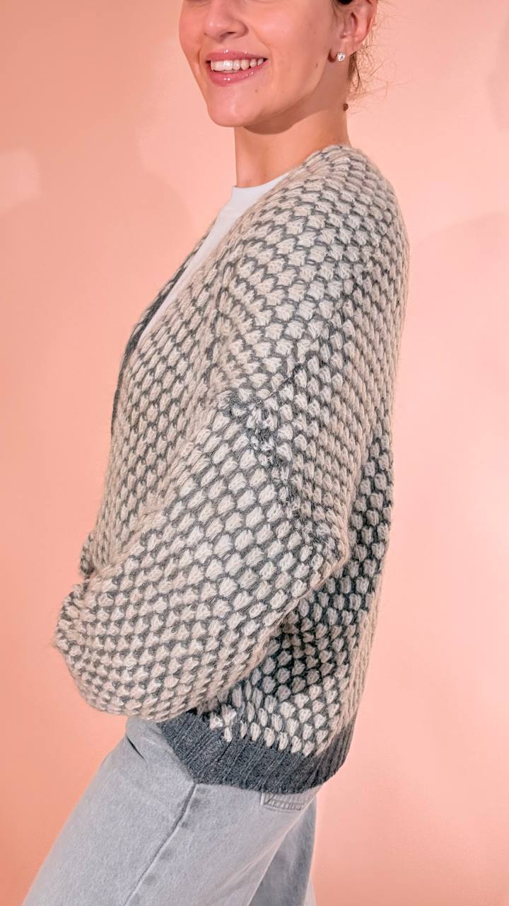 HAVE ONE Babol cardigan MIT-R133 GRIGIO 