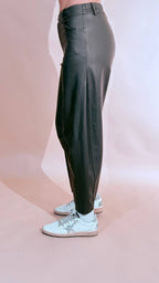 HAVE ONE Pantalone lollipop ecopelle nera PVE-R042 NERO 