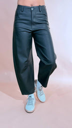 HAVE ONE Pantalone lollipop ecopelle nera PVE-R042 NERO 