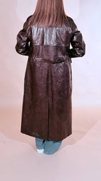 HINNOMINATE Hot chocolate trench in pelle HMABW02980 MORO 