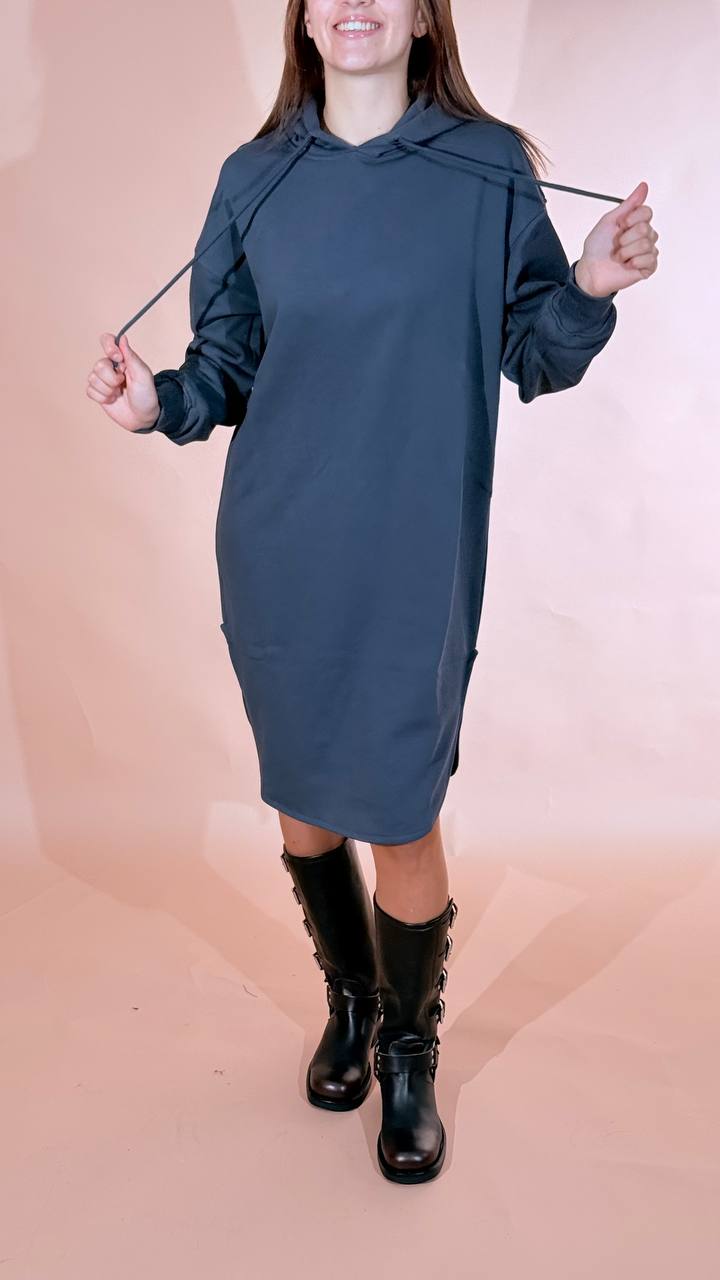 HINNOMINATE Comfy abito in felpa HMABW03106 GRIGIO 