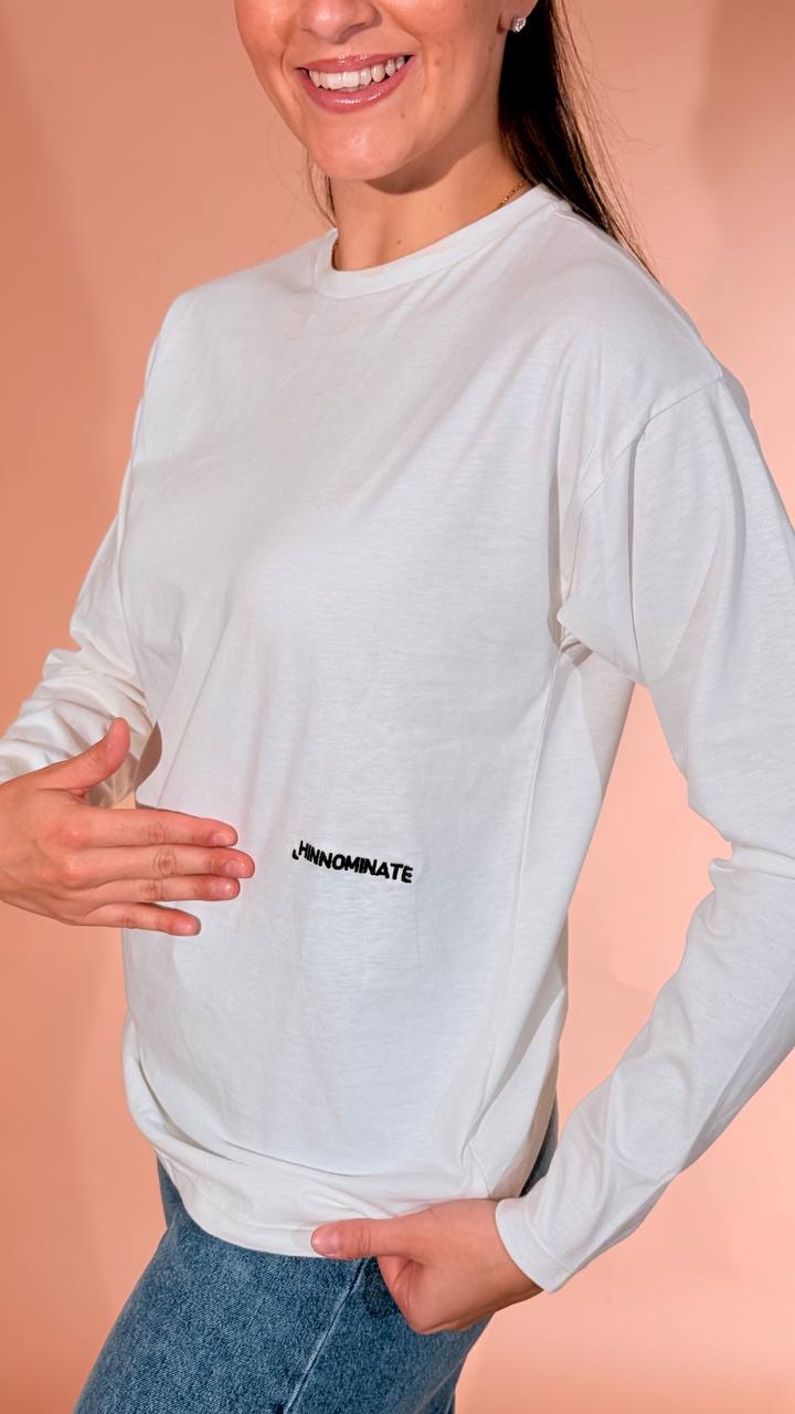 HINNOMINATE jersey tshirt manica lunga HMABW03121 PANNA 