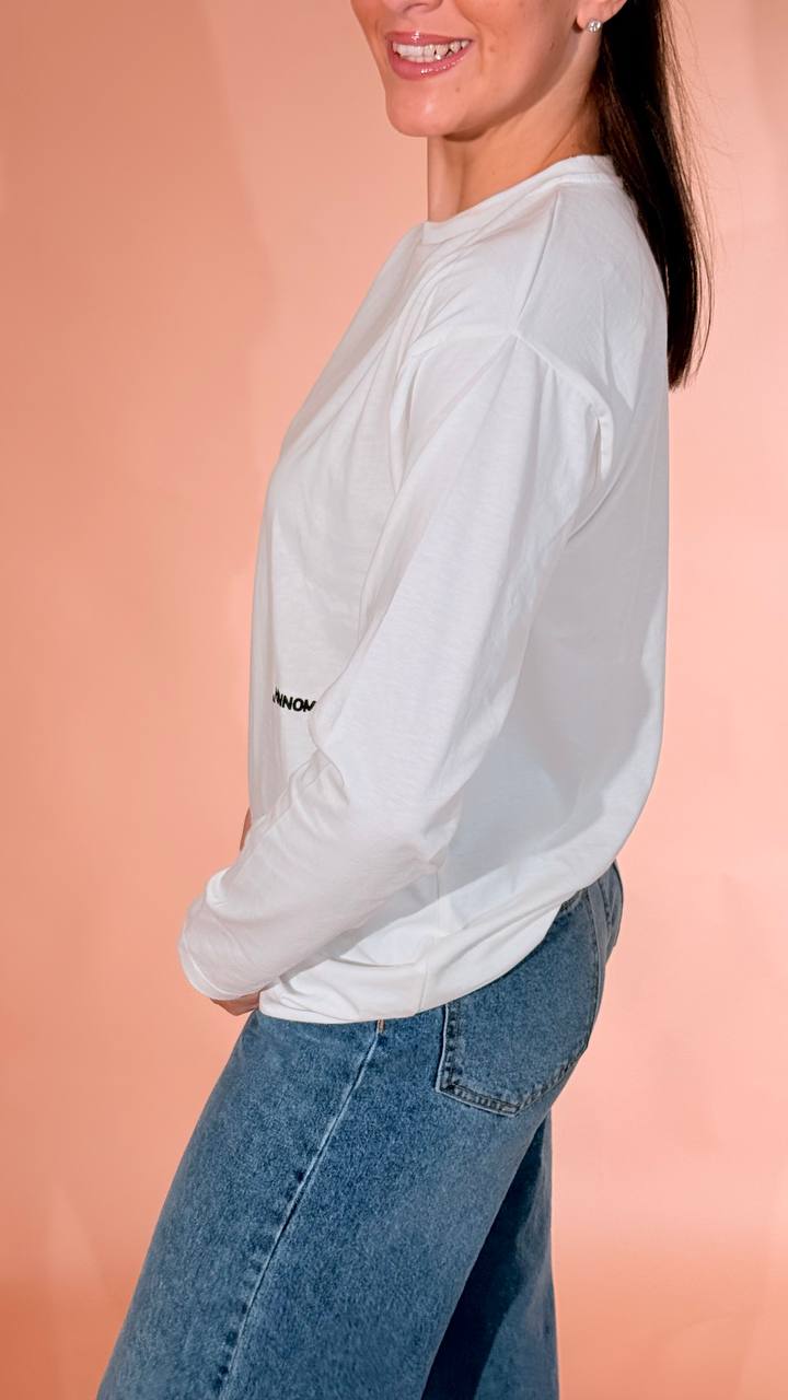 HINNOMINATE jersey tshirt manica lunga HMABW03121 PANNA 