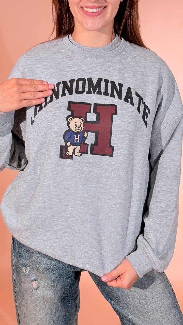 HINNOMINATE Teddy sweatshirt HMABW03124 GRIGIO 